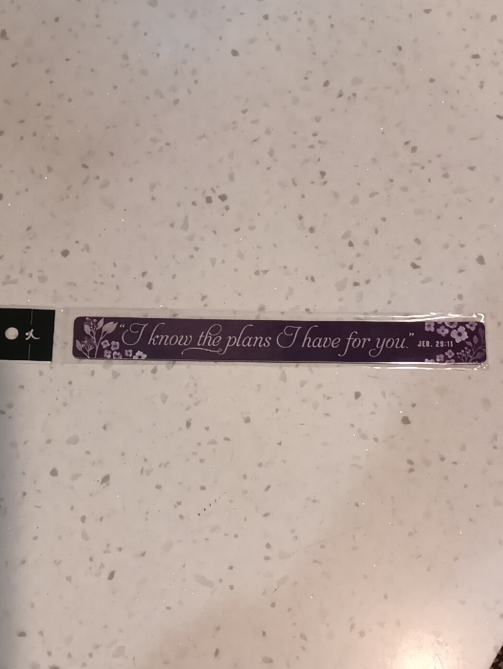 New Inspirational Purple Magnet Quote Plaque - "I Know the Plans I Have for You"